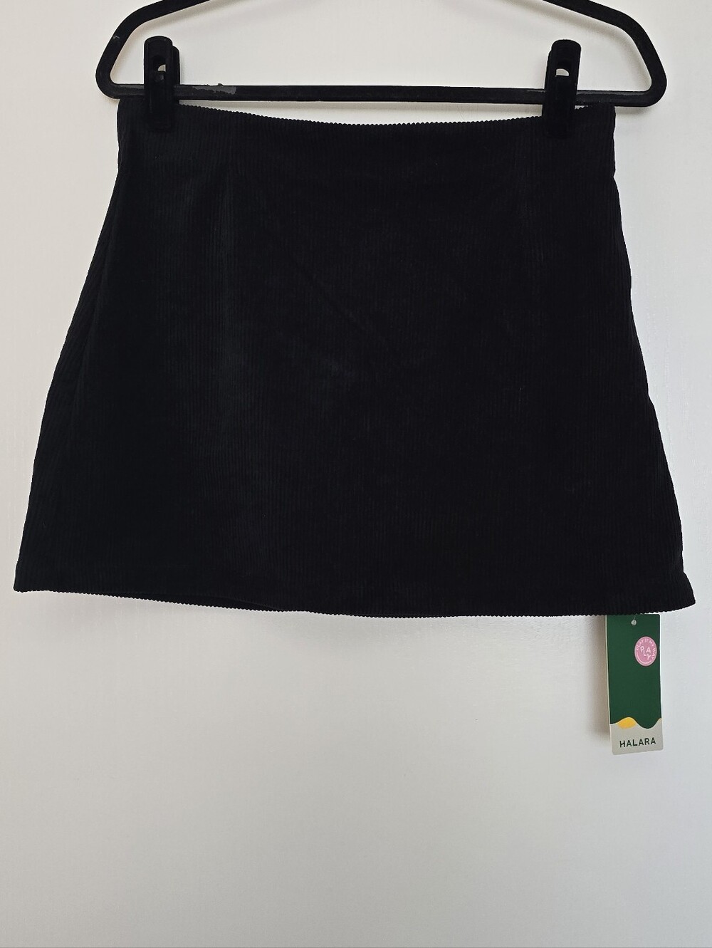 Halara - (NWT) Black High Waisted 2-in-1 A-Line Mini Corduroy Casual Skort